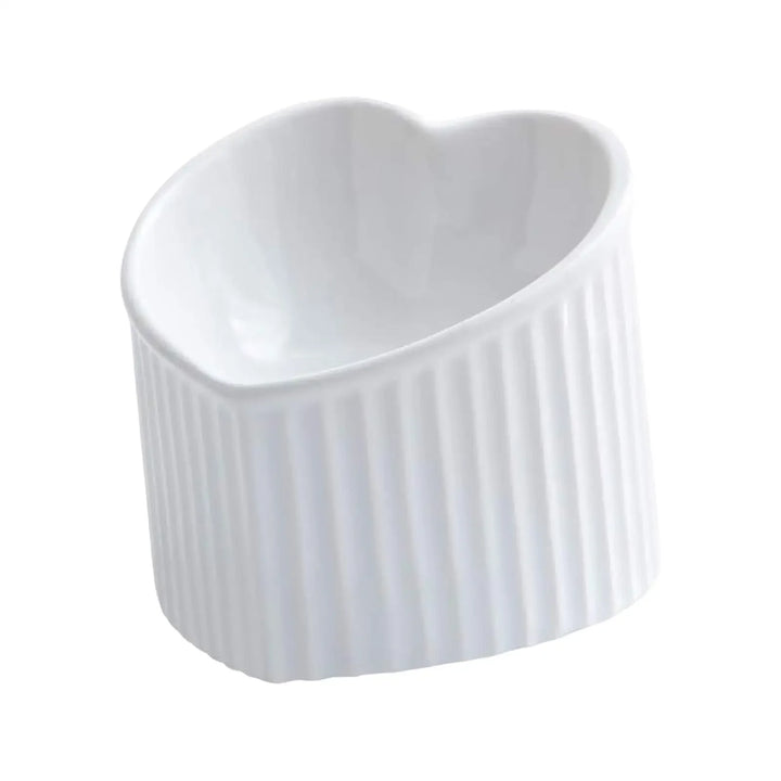 Elevated Cat Bowl Heart Shape