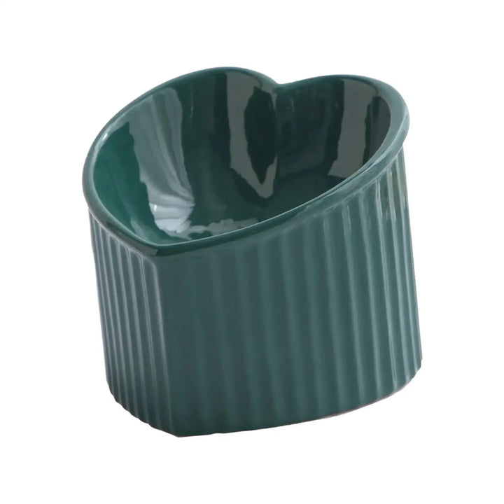 Elevated Cat Bowl Heart Shape