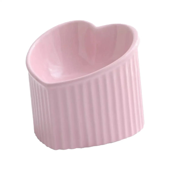 Elevated Cat Bowl Heart Shape