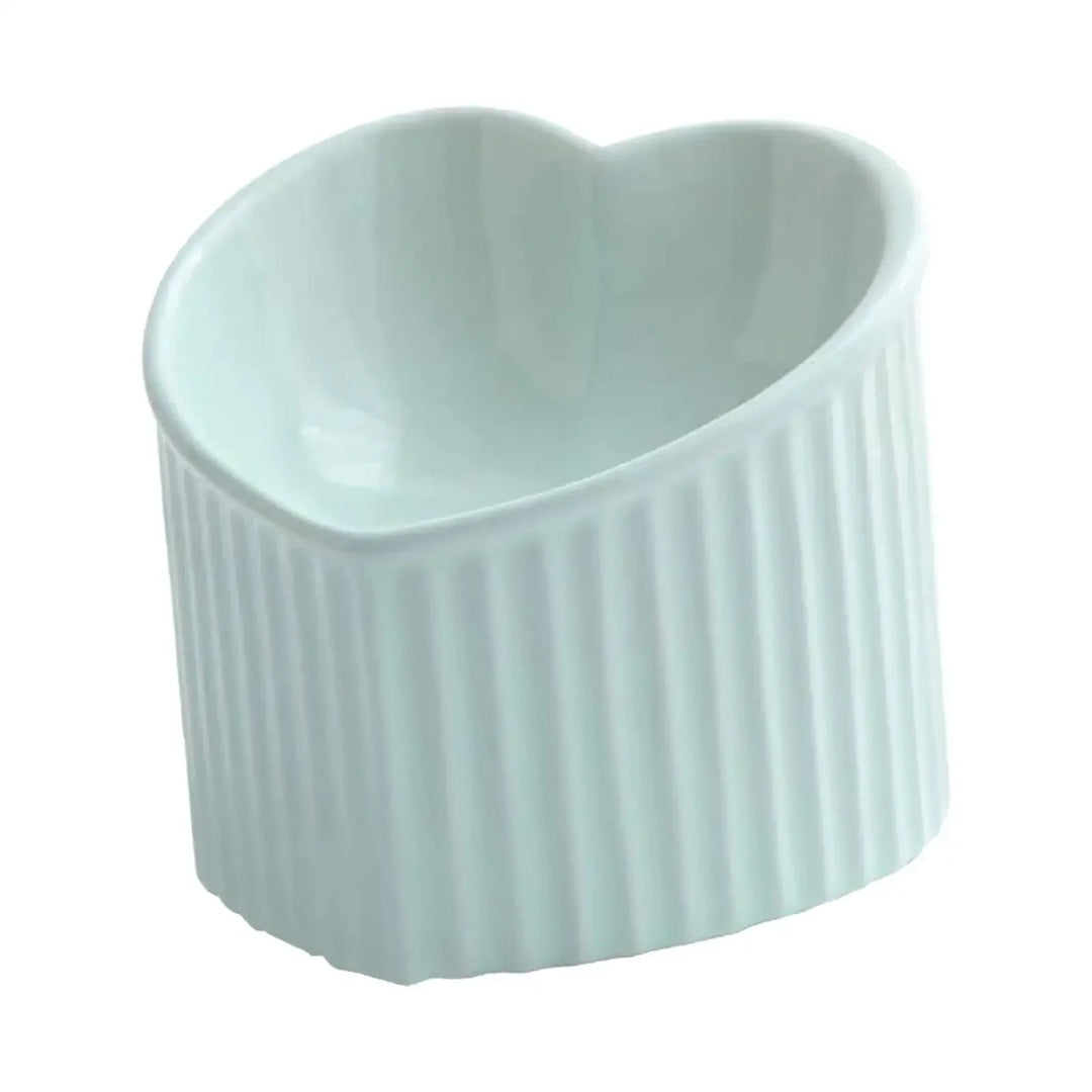 Elevated Cat Bowl Heart Shape