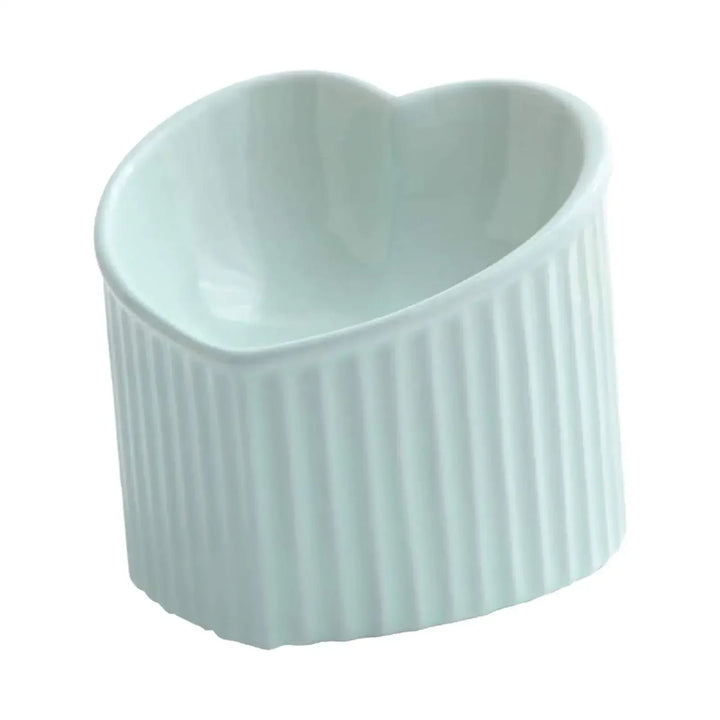 Elevated Cat Bowl Heart Shape