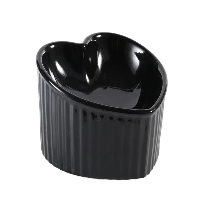 Elevated Cat Bowl Heart Shape
