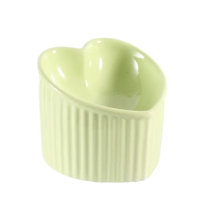 Elevated Cat Bowl Heart Shape